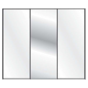 Miami Plus Wiemann 3 Door Sliding Wardrobe With Glass Door & Mirrored Door 225cm