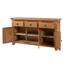 Sussex Oak 3 Door 3 Drawer Sideboard