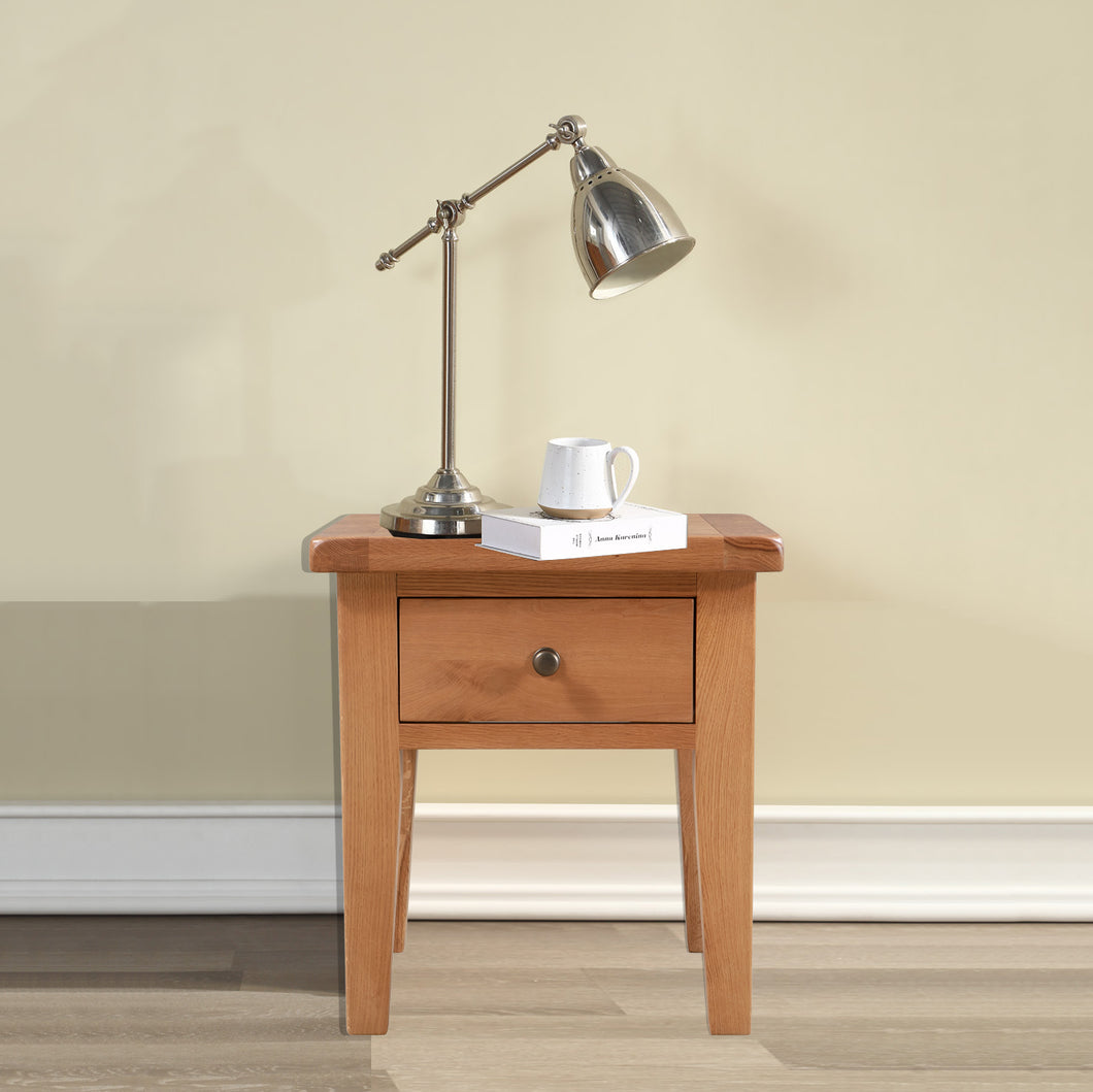 Sussex Oak 1 Drawer Lamp Table