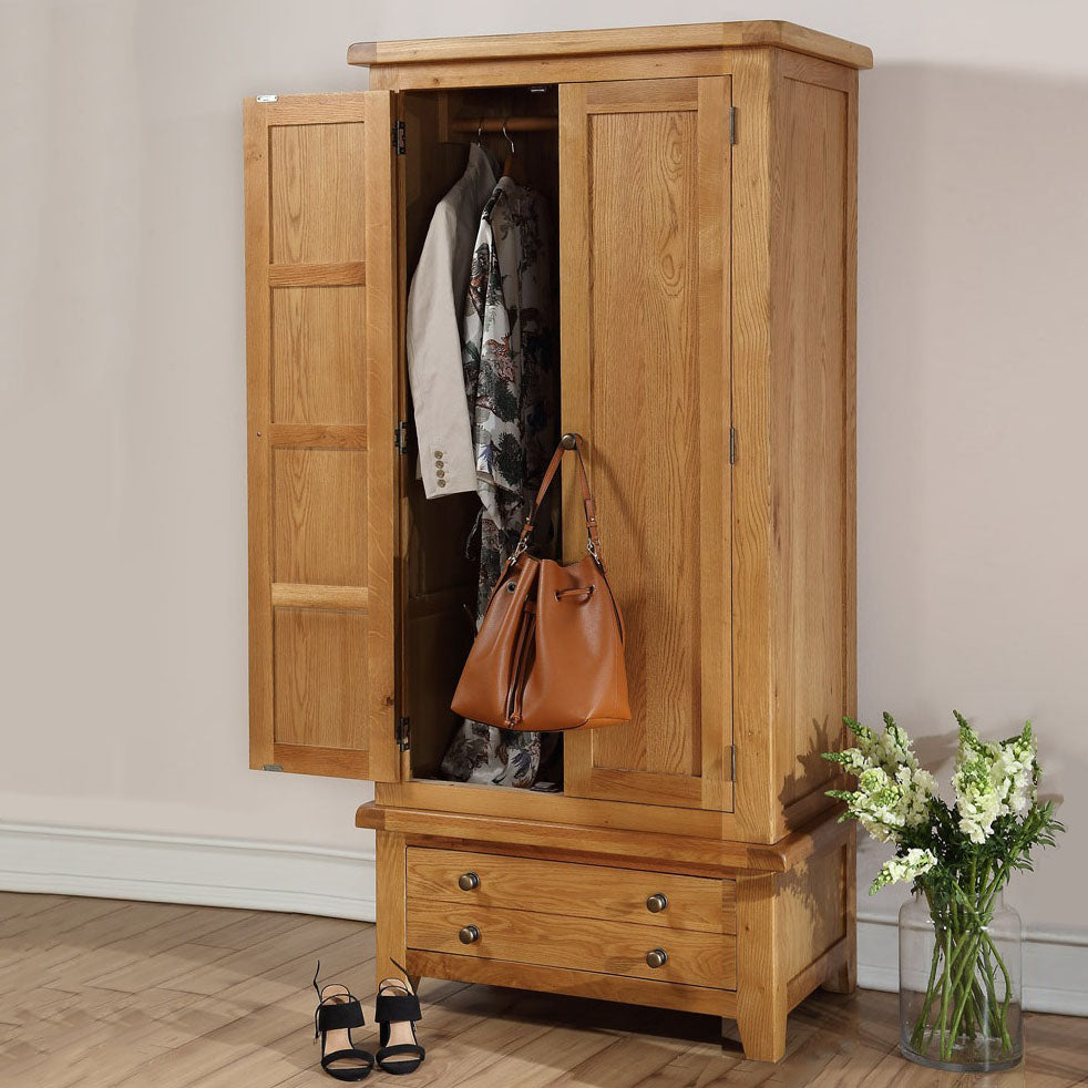 Sussex Oak Double Wardrobe