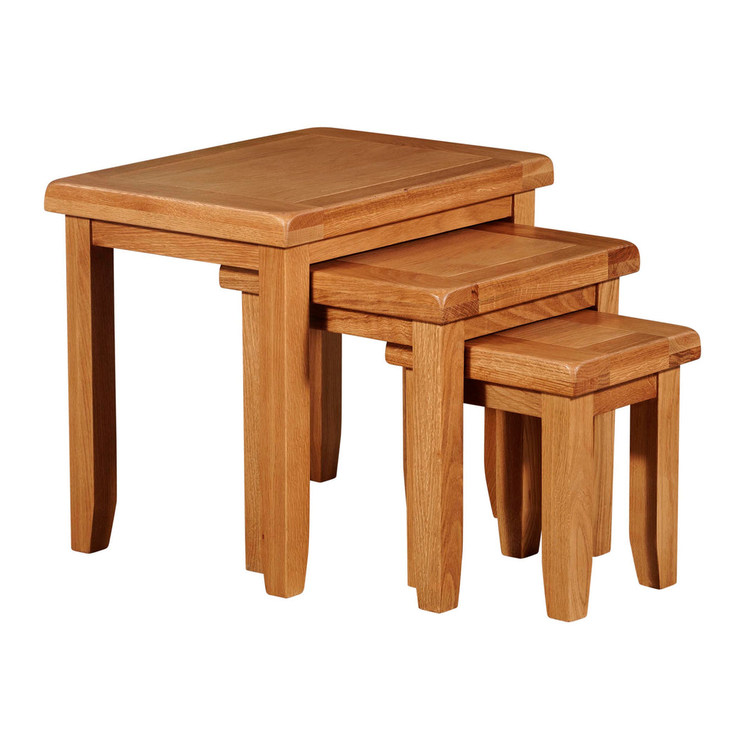 Cambridge Oak Nest of 3 Tables - HomePlus Furniture