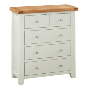 Cambridge Grey Painted Oak 2 Over 3 Chest Of Drawers