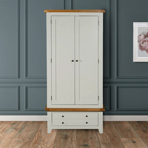 Cambridge Grey Painted Oak Double Wardrobe