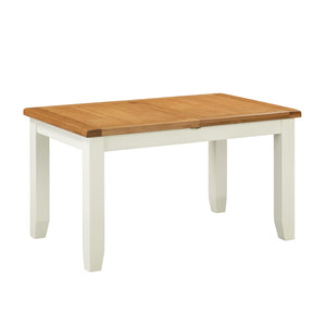 Cambridge Classic Cream Painted Oak Small Extending Dining Table (1.2 m-1.5 m)