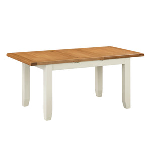 Cambridge Off White Painted Oak Small Extending Dining Table (1.2 m-1.5 m)