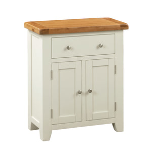 Cambridge Off White Painted Oak Small 1 Drawer 2 Door Sideboard