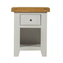 Cambridge Grey Painted Oak Small 1 Drawer Bedside - HomePlus Furniture