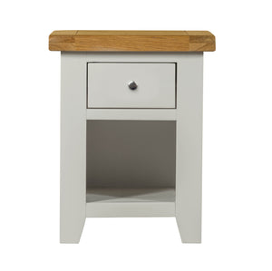 Cambridge Grey Painted Oak Small 1 Drawer Bedside - HomePlus Furniture