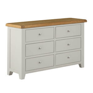 Cambridge Grey Painted Oak 6 Drawer Chest - HomePlus Furniture