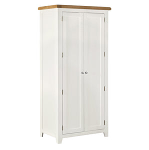 Cambridge White Painted Oak Full Hanging Wardrobe - HomePlus Furniture