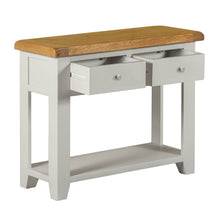 Cambridge Grey Painted Oak 2 Drawer Console Table - HomePlus Furniture