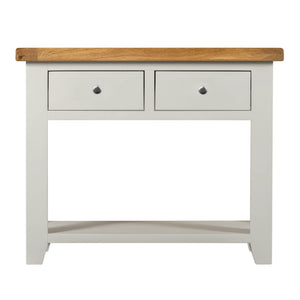 Cambridge Grey Painted Oak 2 Drawer Console Table - HomePlus Furniture
