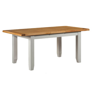 Cambridge Grey Painted Oak Medium Extending Dining Table (1.4 m-1.8 m) - HomePlus Furniture
