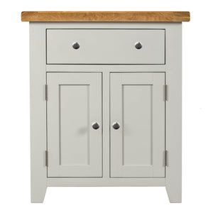 Cambridge Grey Painted Oak Small 1 Drawer 2 Door Sideboard - HomePlus Furniture