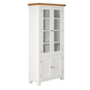 Cambridge White Painted Oak Display Cabinet - HomePlus Furniture