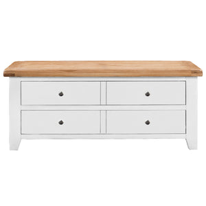 Cambridge White Painted Oak Storage Coffee Table - HomePlus Furniture