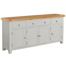 Cambridge Grey Painted Oak 4 Door 3 Drawer Sideboard - HomePlus Furniture