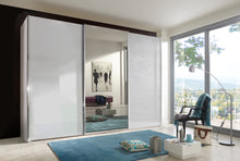 Miami Plus Wiemann 3 Door Sliding Wardrobe With Glass Door & Mirrored Door 250cm