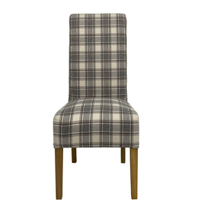 Trent Linen Dining Chair | Herringbone Grey