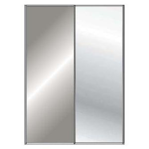 Miami Plus Wiemann 2 Door Sliding Wardrobe With Glass Door & Mirrored Door 150cm