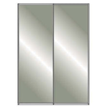 Miami Plus Wiemann 2 Door Sliding Wardrobe With Glass Door 150cm